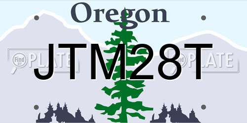 JTM28T Oregon License Plate