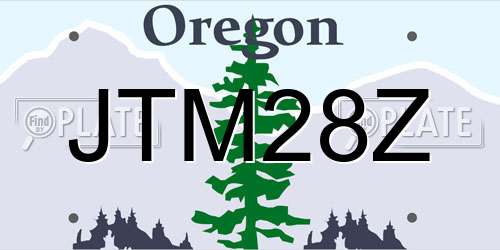JTM28Z Oregon License Plate