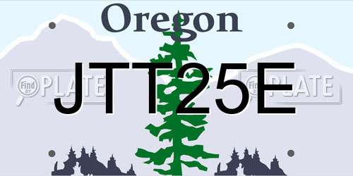 JTT25E Oregon License Plate