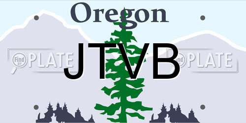 JTVB Oregon License Plate