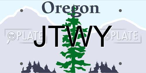 JTWY Oregon License Plate