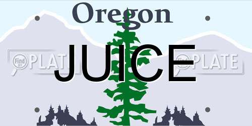 JUICE Oregon License Plate