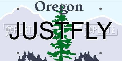 JUSTFLY Oregon License Plate