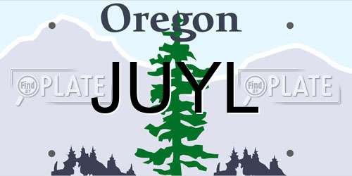 JUYL Oregon License Plate
