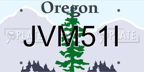 JVM51I Oregon License Plate