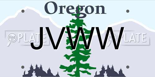 JVWW Oregon License Plate