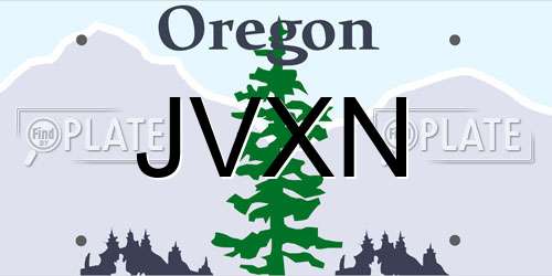 JVXN Oregon License Plate