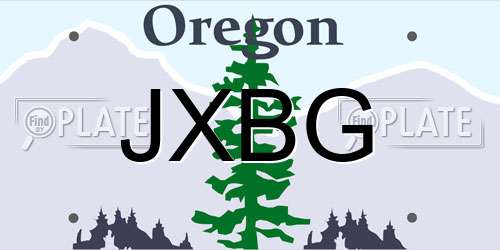 JXBG Oregon License Plate