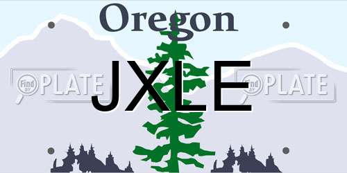 JXLE Oregon License Plate