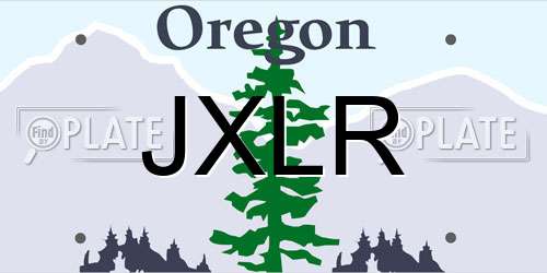 JXLR Oregon License Plate