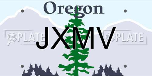 JXMV Oregon License Plate
