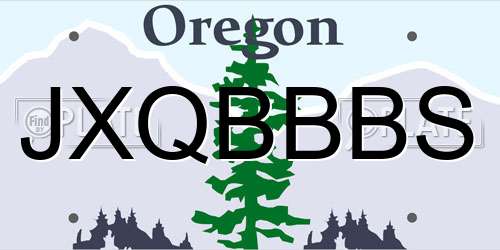 JXQBBBS Oregon License Plate