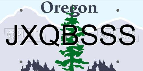JXQBSSS Oregon License Plate
