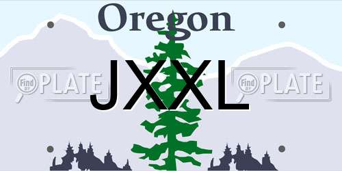 JXXL Oregon License Plate