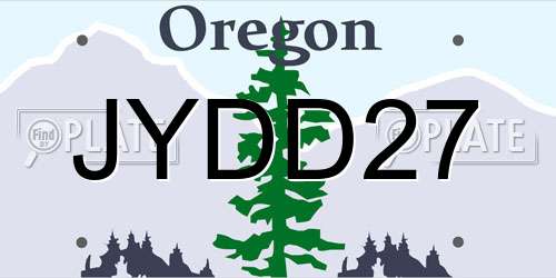 JYDD27 Oregon License Plate