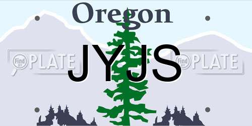 JYJS Oregon License Plate