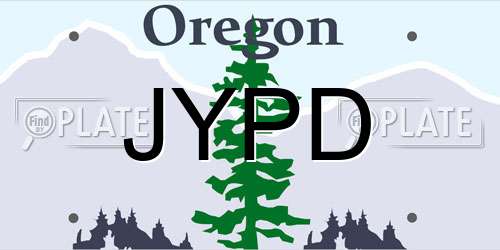 JYPD Oregon License Plate
