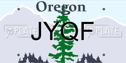 JYQF Oregon License Plate