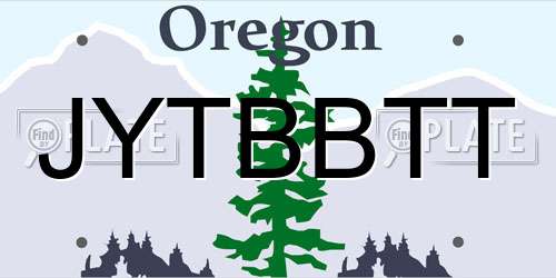 JYTBBTT Oregon License Plate