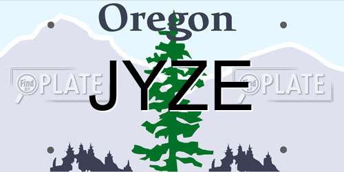 JYZE Oregon License Plate