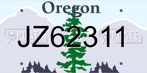 JZ62311 Oregon License Plate