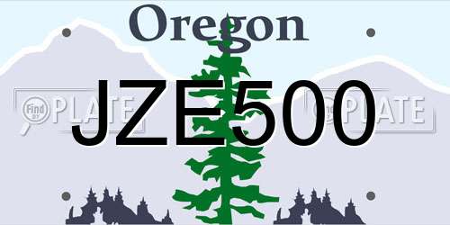 JZE500 Oregon License Plate
