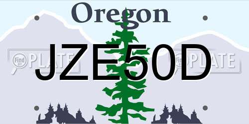 JZE50D Oregon License Plate