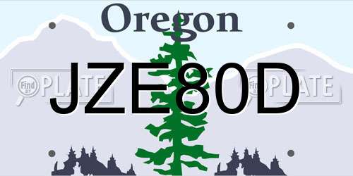 JZE80D Oregon License Plate