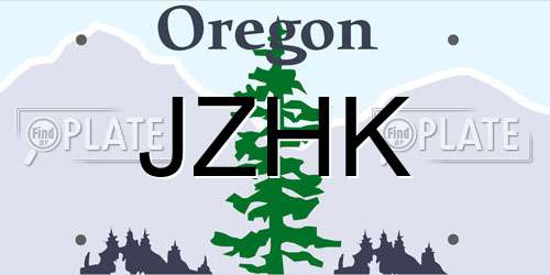 JZHK Oregon License Plate