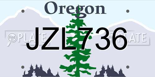 JZL736 Oregon License Plate
