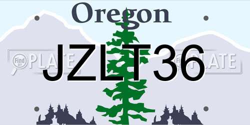 JZLT36 Oregon License Plate