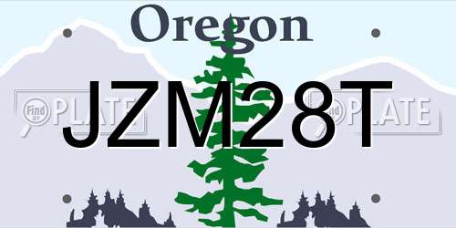 JZM28T Oregon License Plate