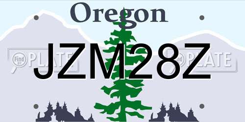 JZM28Z Oregon License Plate