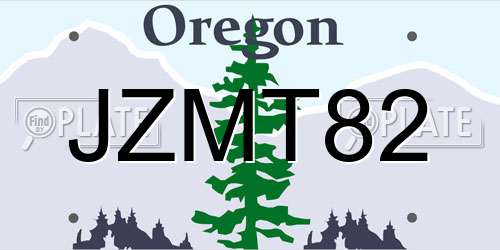 JZMT82 Oregon License Plate