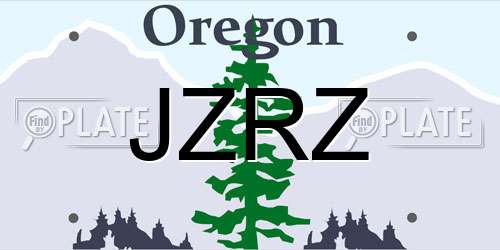 JZRZ Oregon License Plate