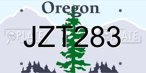 JZT283 Oregon License Plate