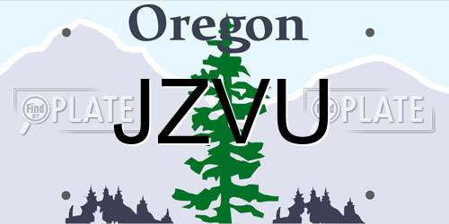JZVU Oregon License Plate