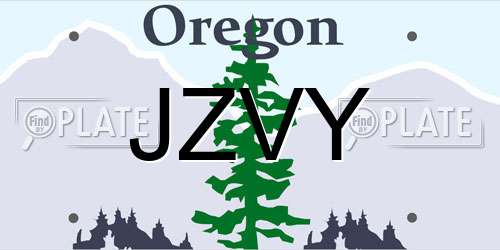 JZVY Oregon License Plate