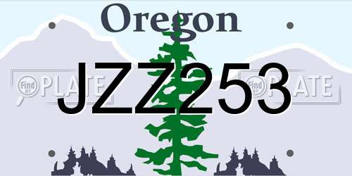 JZZ253 Oregon License Plate