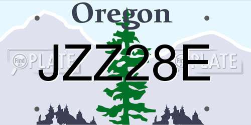 JZZ28E Oregon License Plate