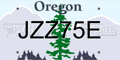 JZZ75E Oregon License Plate