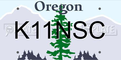 K11NSC Oregon License Plate