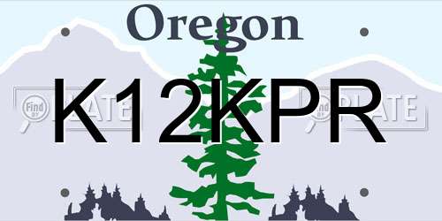 K12KPR Oregon License Plate