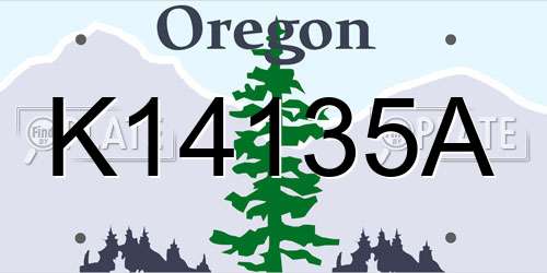 K14135A Oregon License Plate