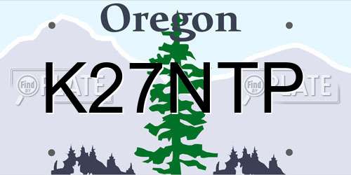K27NTP Oregon License Plate