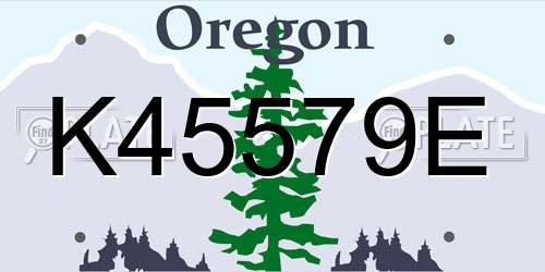 K45579E Oregon License Plate