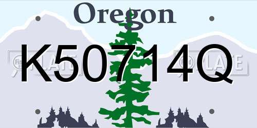 K50714Q Oregon License Plate