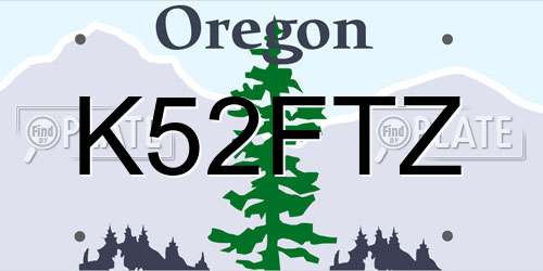 K52FTZ Oregon License Plate