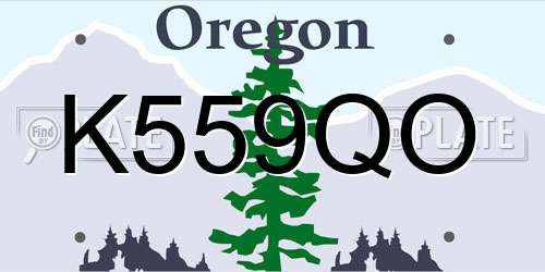 K559QO Oregon License Plate