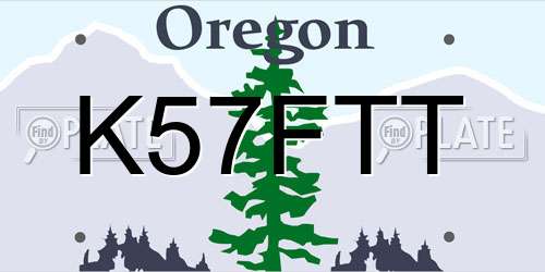 K57FTT Oregon License Plate